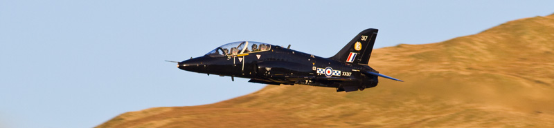 19 Sqn Hawk T1A (XX317) pulls out of low level