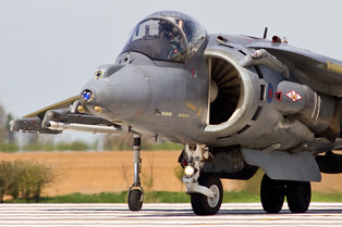 Harrier GR9A ZG505 on runway 22 at Cottesmore