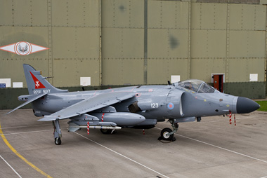 Sea Harrier FA2 ZH800 at Cottesmore as part of the Falklands 25 event